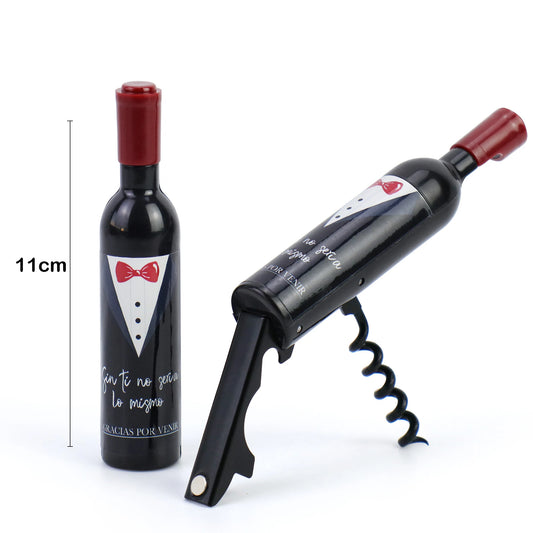 12-42 pcs/lot of corkscrew and bottle opener with tuxedo label, option box, non-customizable and editable sticker, wedding guest details, guest gift opener, gift Store Women Spa