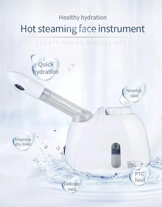 Ozone Facial Steamer Warm Mist Humidifier for Face Deep Cleaning Vaporizer Sprayer Salon Home Spa Skin Care Whitening - Bath - Beauty - Women Accessory - Men Accessory