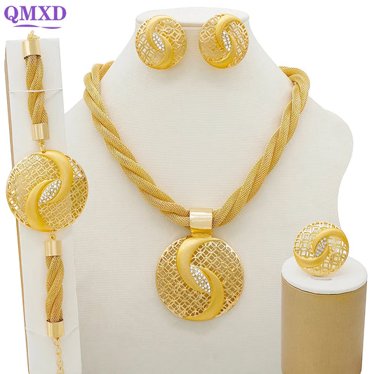 Fine Jewelry Sets African Gold Color Jewelry sets Wedding Jewelry set Women Necklace African Costume Jewelry Set For Women Gift - Women Jewellery - Girl Jewellery