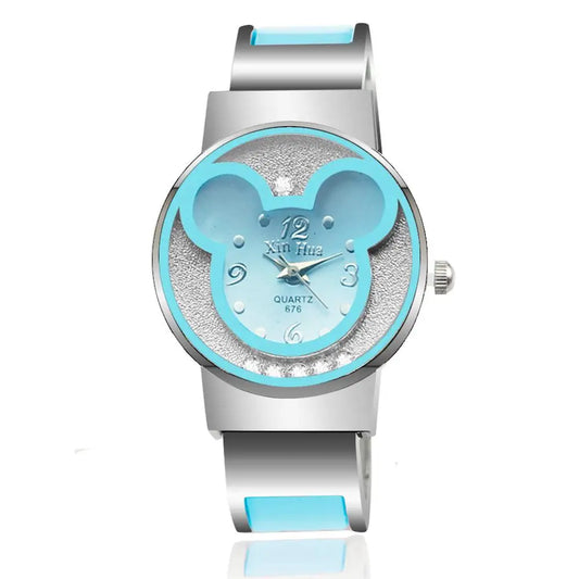 UTHAI Kids Quartz Watch Cartoon Quart Clock Gifts Mouse reloj steel women watch