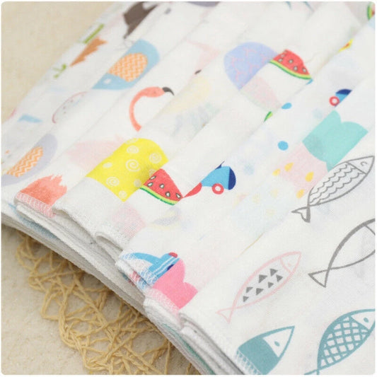 10/5Pcs Newborn Towels Gauze Burp Nursing Towel Burp Cloths Muslin Washcloth Handkerchief girl cloth - Baby Girls