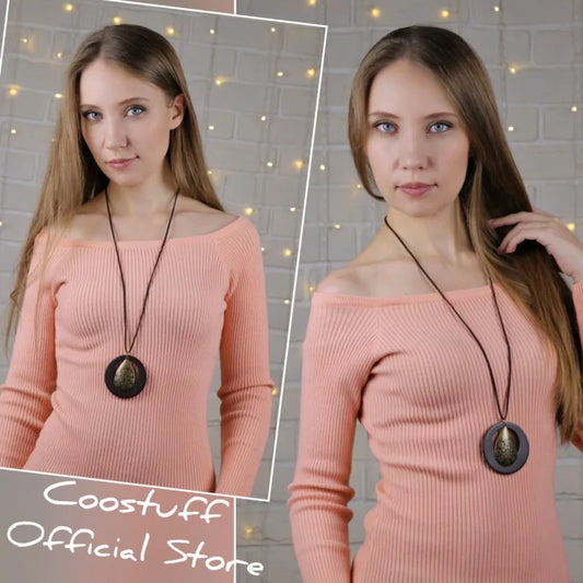 New Vintage Woman Necklaces Jewelry Statement necklaces & pendants Wooden Pendant mujer Choker Necklace Suspension - Women Jewellery - Girl Jewellery - Women Accessory - Girl Accessory