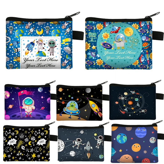 Cute UFO Coin New Space Astronaut Zero Wallet Portable Card Coin Key Storage women purse