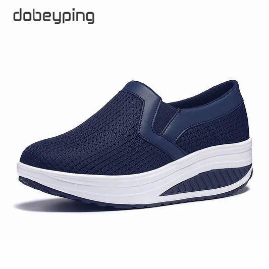 Spring Flat Platforms Casual Wedges Height Increasing Footwear Women Shoes