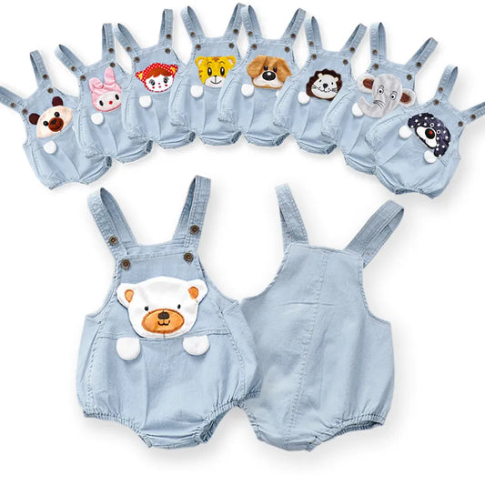 DIIMUU Toddler Infant Boy Pants Denim Clothes Girls Overalls Dungarees Kids Baby Jumper Jeans Jumpsuit Clothing Outfits Boys Clothing - Boys Short - Boys Shirt