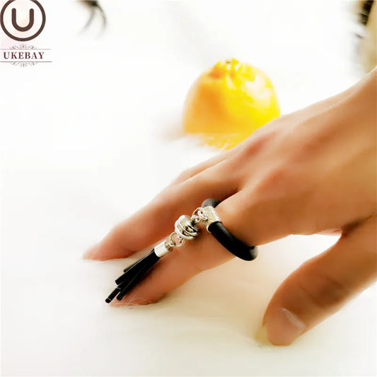 NEW Tassel Designer Luxury Rings Bohemia Rubber Material Ring women jewellery
