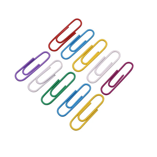 50 Pcs Pins Paper Clip Holder Dispenser Bulticolor Pinch Clips Hairpins Fine School Binding 28*8mm Office Supplies