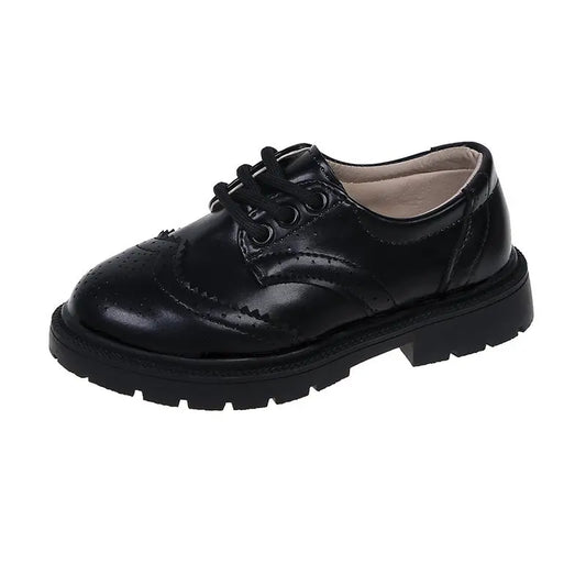 Children's Leather British Style Oxfords Vintage Lace-up Kids Flats for School Party Formal Wedding 26-36 New Girls Shoes