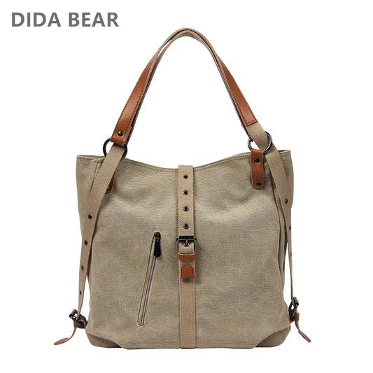 DIDABEAR Brand Canvas Tote Bag Female Designer Large Capacity Leisure Shoulder Bags Big Travel Bags Bolsas women handbags