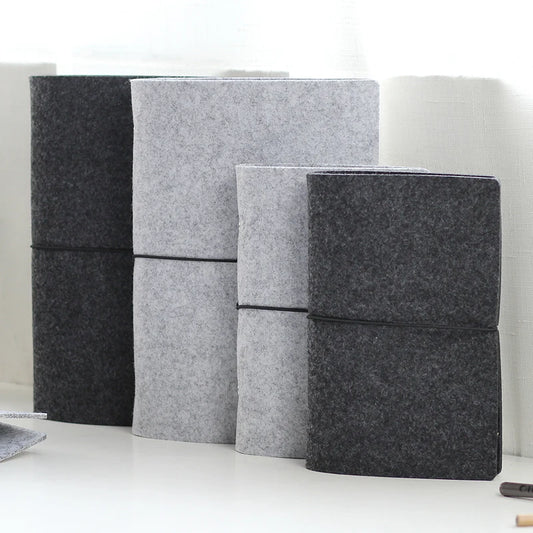 JIANWU Felt shell fabric notebook loose leaf inner core A6, A7 notebook diary A5 plan binder ring binder Office Supplies