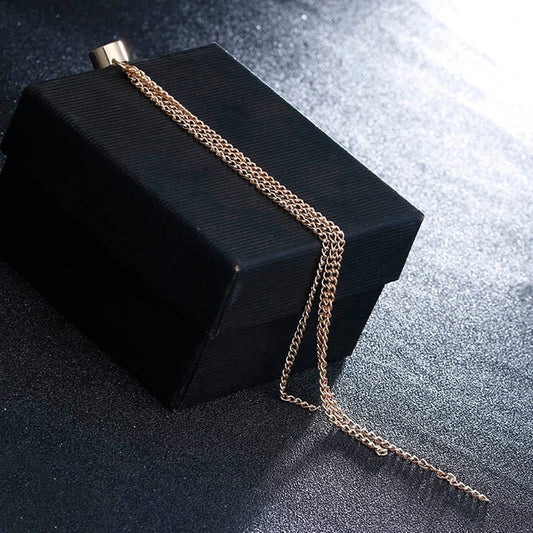 1 Pcs European Fashion Long Metal Chains Tassel Earring Gold/Silver Color for Women Fashion Ear Cuff Ear Clip Jewelry Brincos - Women Jewellery - Girl Jewellery - Women Accessory - Girl Accessory