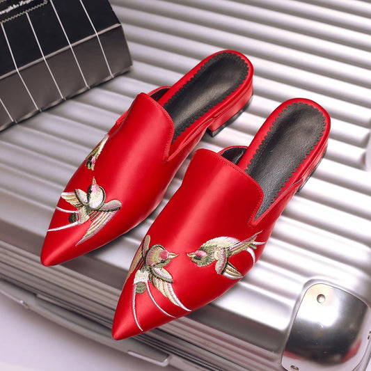 Sandalias Mujer Sapato Embroider Fashion Big Size Spring Summer Style Casual Home Beach Sandals Slippers Girls Shoes