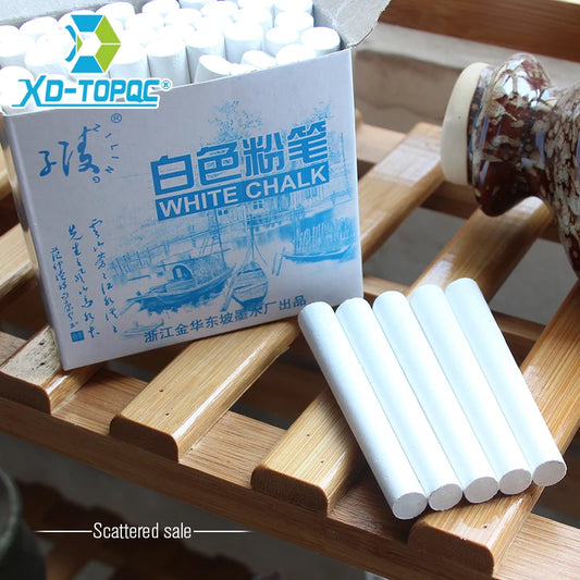 Xindi Dustless White Drawing Chalk For School Education Chalks High-Quality Stationary Marker White Tizas CK03 Office Supplies