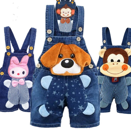 1 2 3T Baby Overalls Shorts Toddler Infant Denim Rompers Cute Cartoon Bebe Pants Summer Boys Clothing - Boys Short - Boys Shirt