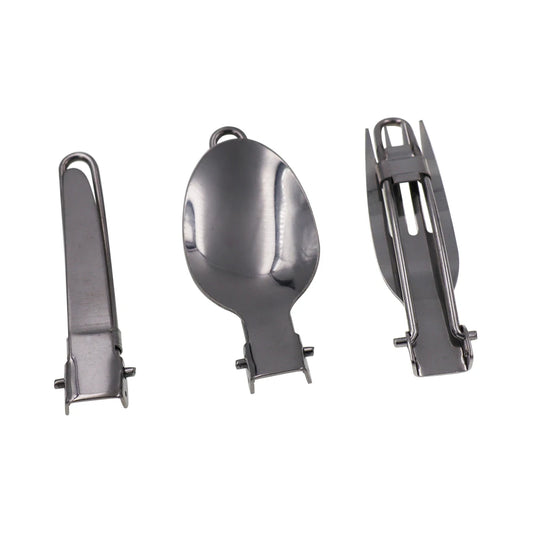 YOUGLE Outdoor Stainless Steel Folded Fork Spoon Knife Picnic Camping Dinnerware Tableware