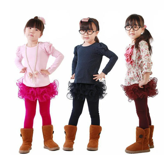 Autumn Winter Plus Velvet To Keep Warm Candy Colors Children Girls Pants 3-9 year Kids Leggings For girls short