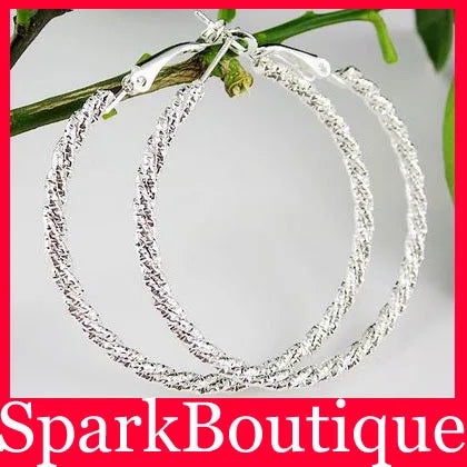 50mm Basketball Wives Steel Color Bamboo Hoops Earrings Hip hop Earrings - Women Jewellery - Girl Jewellery