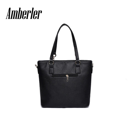 Amberler High-Quality PU Leather 6 Pieces Set Printed Shoulder Bag Ladies Crossbody Bags Large Capacity Tote Bags women handbags