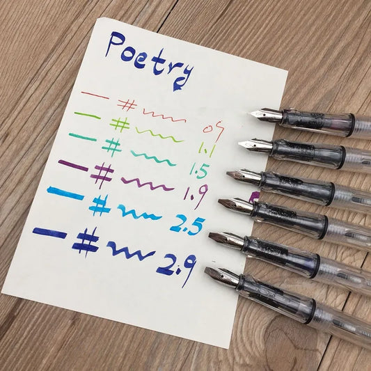 High-quality Duckbill Gothic parallel art flower body art Flat Tip Vinyl Tibetan Arabic Fountain Pen Stationery Office Supplies