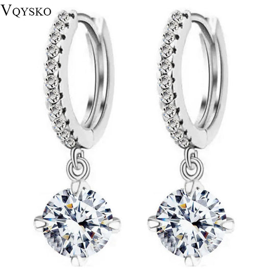 Wholesale many Gold Color Crystal Drop Earrings, Fashion Austrian Zircon Rhinestone Earrings, Fashion Jewelry - Women Jewellery - Girl Jewellery