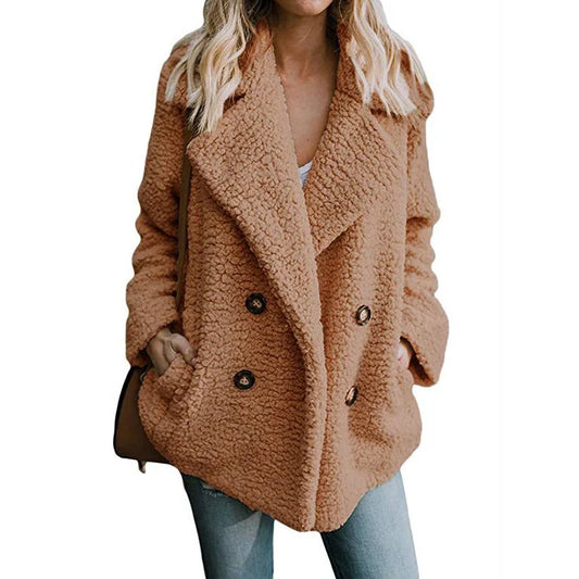 Teddy Coat Women Faux Fur Coats Long Sleeve Fluffy Fur Jackets Winter Warm Female Jacket Oversized Women Casual Winter Women Coat