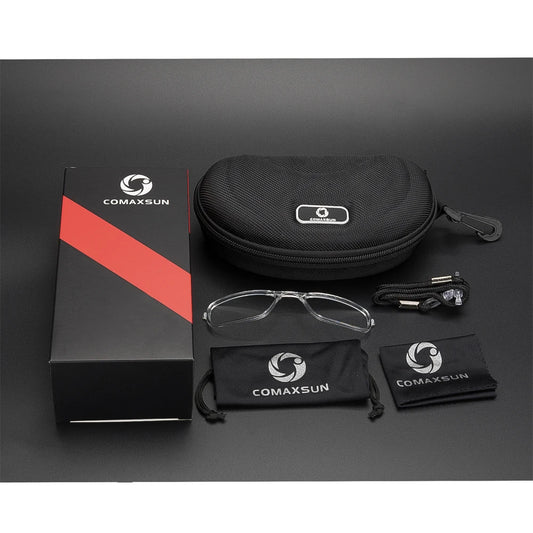 COMAXSUN Professional Photochromic Polarized Cycling Glasses Bike Goggles MTB Sports Bicycle Sunglasses Myopia Frame UV 400