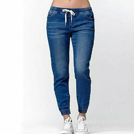 Casual Jogger Pants Elastic Sexy Skinny Pencil Jeans For Woman Leggings Jeans High Waist Women's Denim Drawstring Pants women legging