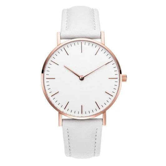 Luxury Fashion Leather Simple Quartz Damski Reloj women watch