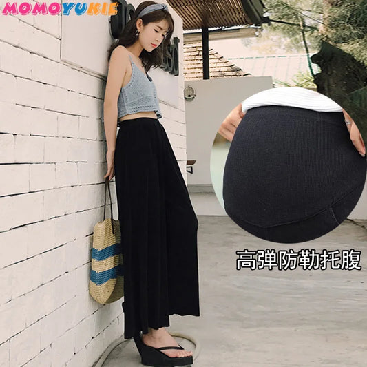 wide leg Maternity Pants For Pregnant Women Trousers Casual Loose High-Quality Jeans Pregnancy Pants Maternity Clothing Women Jeans