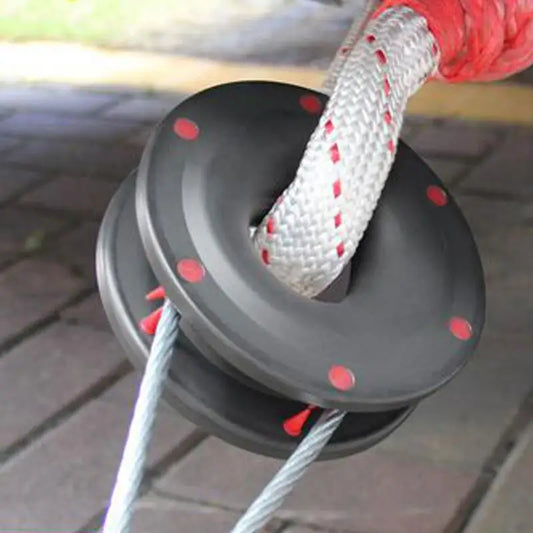 Winch Snatch Block Heavy Duty Cable Pulley Snatch Ring 55000Lbs Capacity Recovery Ring Winch Pulley Towing Accessories for Truck - Sports Accessory