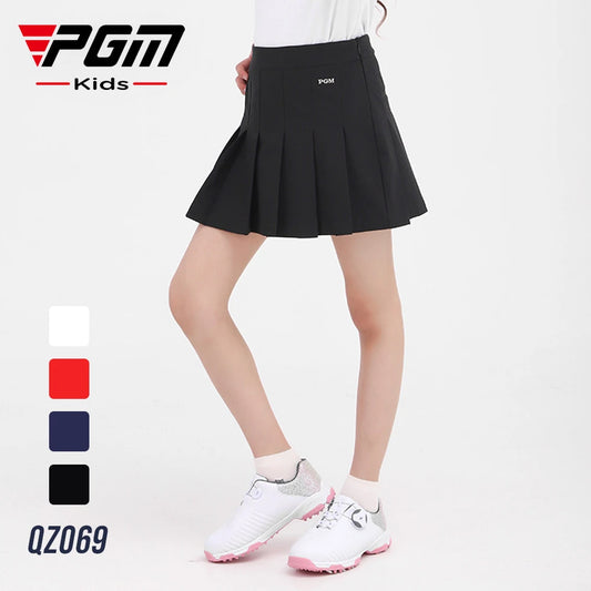 PGM Girls Golf Skirts Gym Fitness Running Yoga Soft Short Workout Skort High Waist Pleated Golf Athletic Clothing