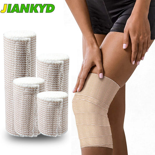 1 Rolls Premium Elastic Bandage Wrap, Cotton Latex Free Compression Bandage Wrap with Self-Closure, Support & First Aid for Sports Roll