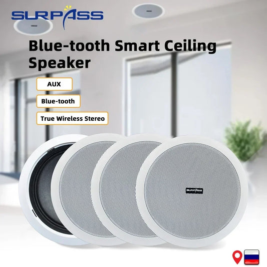 Wall In Ceiling Speakers Full-Range 6" Loudspeakers Stereo Speaker Bathroom Store Hotel Loudspeaker Home Audio