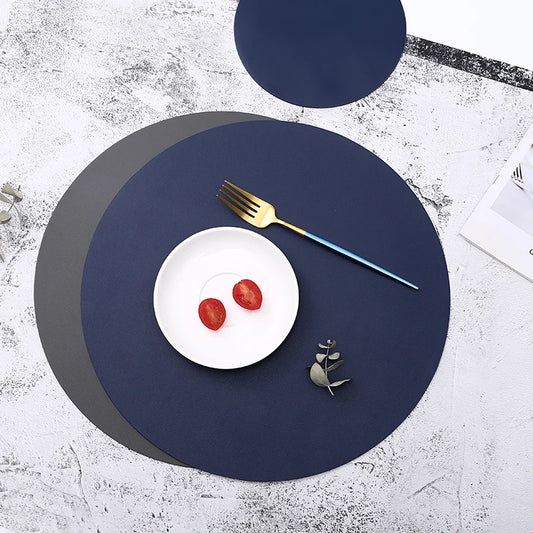 Insulation Oilproof Leather Placemat Western Food Tableware Table Mat Pads Bowl Cup Coaster Kitchen Accessories Dining