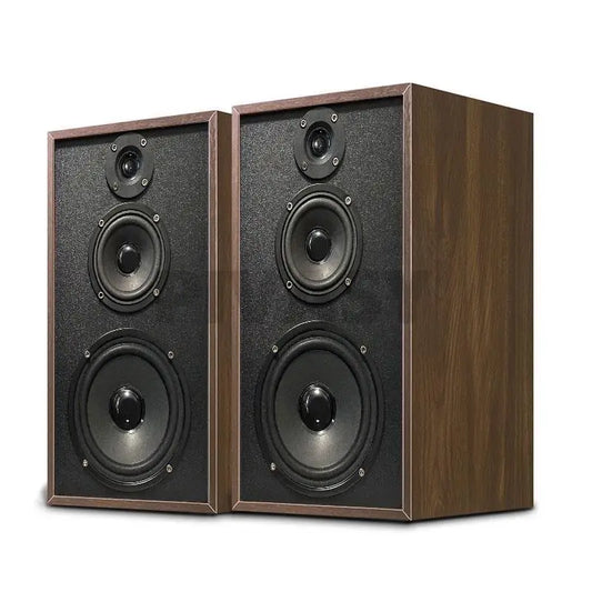 5 Inch High School Low Three-Way Speaker Bass Silk Film Tweeter Bookshelf Speaker Passive Monitor Fever Sound Box Home Audio