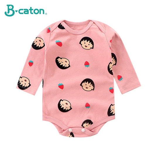 Cotton Romper Boys Cute Cartoon Animal Stripe for Kids Long Sleeve Autumn Rompers Jumpsuit Outfits Newborn - girl cloth - Baby Girls