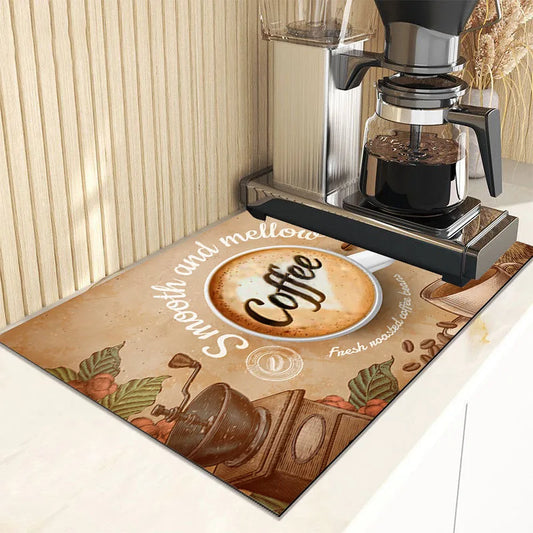 Coffee Machine Mat Bar Dishwashing and Drainage Mat Silicone Table Mat Insulated Coffee Machine Special Mat Dining