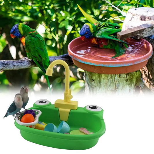 Bird Bathing Toy Delicate Craft Large Capacity Parrot Bathing Toy Parrot Bath Box Shower Tub for Pet Bird Bathing Toy bath