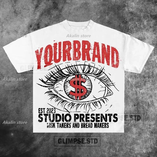 American eye printing shirts for women Oversized Loose Y2k Tops Korean Goth T-shirt Couples vintage new Sweatshirt women clothes Women Tops & Tees