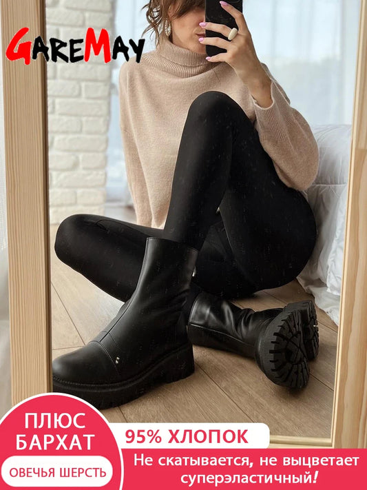 Women's Leggings Slimming Velvet Thermal Pants Tight Grey Leggings Skinny Thick Warm Leggings with Fleece for Winter Women Legging