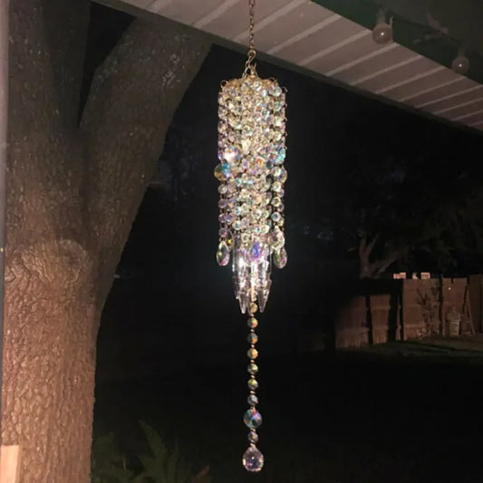 Wind Chimes for Home Room Decoration Colorful Crystal Wind Chimes Outdoor Accessory Garden Backyard Decor Gifts for Home Decor Patio Lawn - Home Improvement