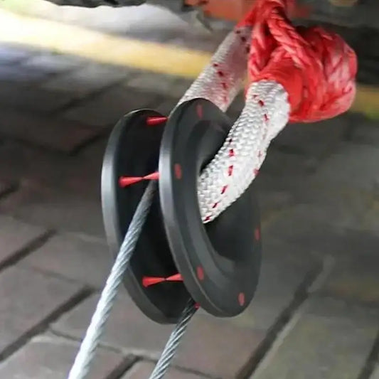 Winch Snatch Block Heavy Duty Cable Pulley Snatch Ring 55000Lbs Capacity Recovery Ring Winch Pulley Towing Accessories for Truck - Sports Accessory