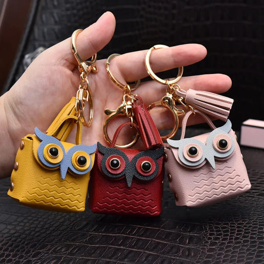Cute Owl MINI Bag Women PU Leather Coin Fashion Jewelry Handbag Girls Coin Card Holder For Kids Purses Keychain women purse