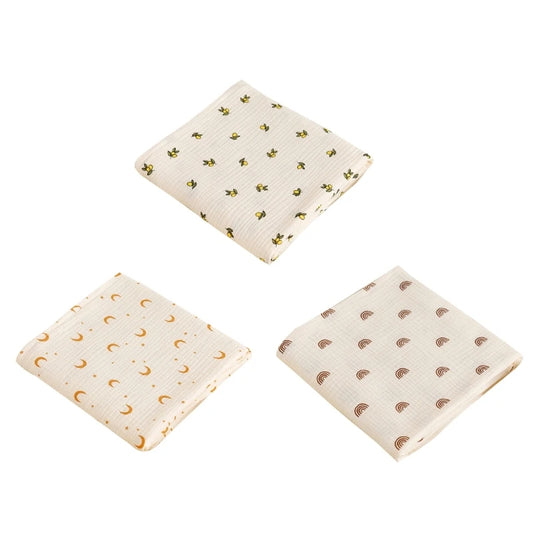 Toddler Bath Towel Gauze-Cotton Wrapping Blanket Breathable Shower Towel Crib Bedding Nursing Cover Newborns Shower Gift Bath