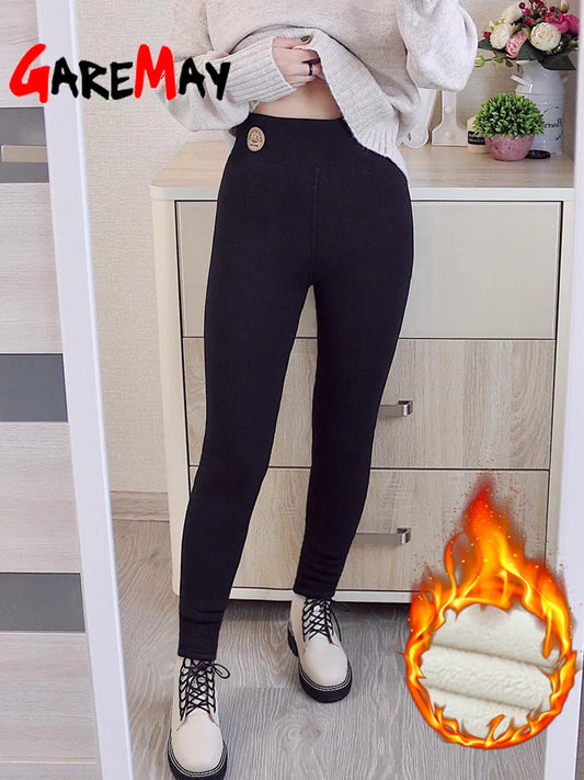 Women's Leggings Slimming Velvet Thermal Pants Tight Grey Leggings Skinny Thick Warm Leggings with Fleece for Winter Women Legging