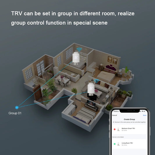 Tuya WiFi/Zigbee Smart Thermostatic Mobilephone App Control Home Heating Thermostat Works with Alexa Amazon Google Home Improvement - Wireless