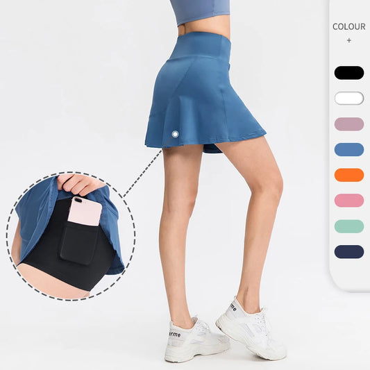 Golf Female Short with Pockets Tennis Sports High Waisted Jerseys Girl Yoga Dress Jogging Camping Activewear Girl Skirt
