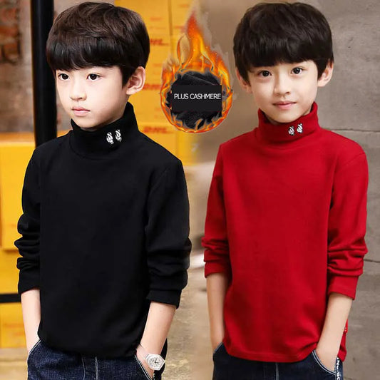 Children's Sweater High-neck Sweatshirts for Turtleneck Clothing Knitted Sweater for Boys Clothing