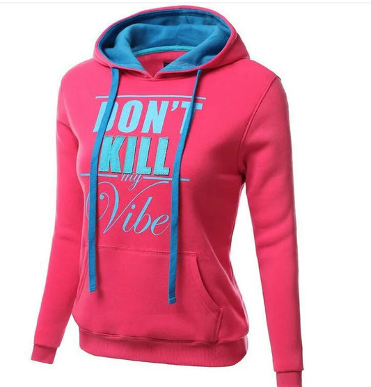 chic women vests sweatshirts ladies autumn winter festivals classics comfort fall clothing don't kill sweatshirts