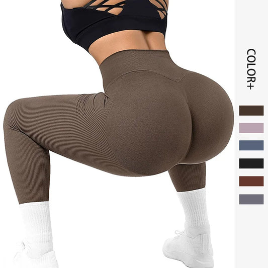 Seamless Yoga Leggings Push Up Scrunch High Waist Gym Leggings Exercise Butt Lifting Sport Pants Women Fitness Athletic Clothing
